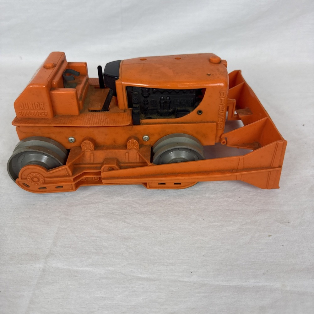 Vintage Marx A Power Giant Bulldozer Orange 18" x 8" x 12"